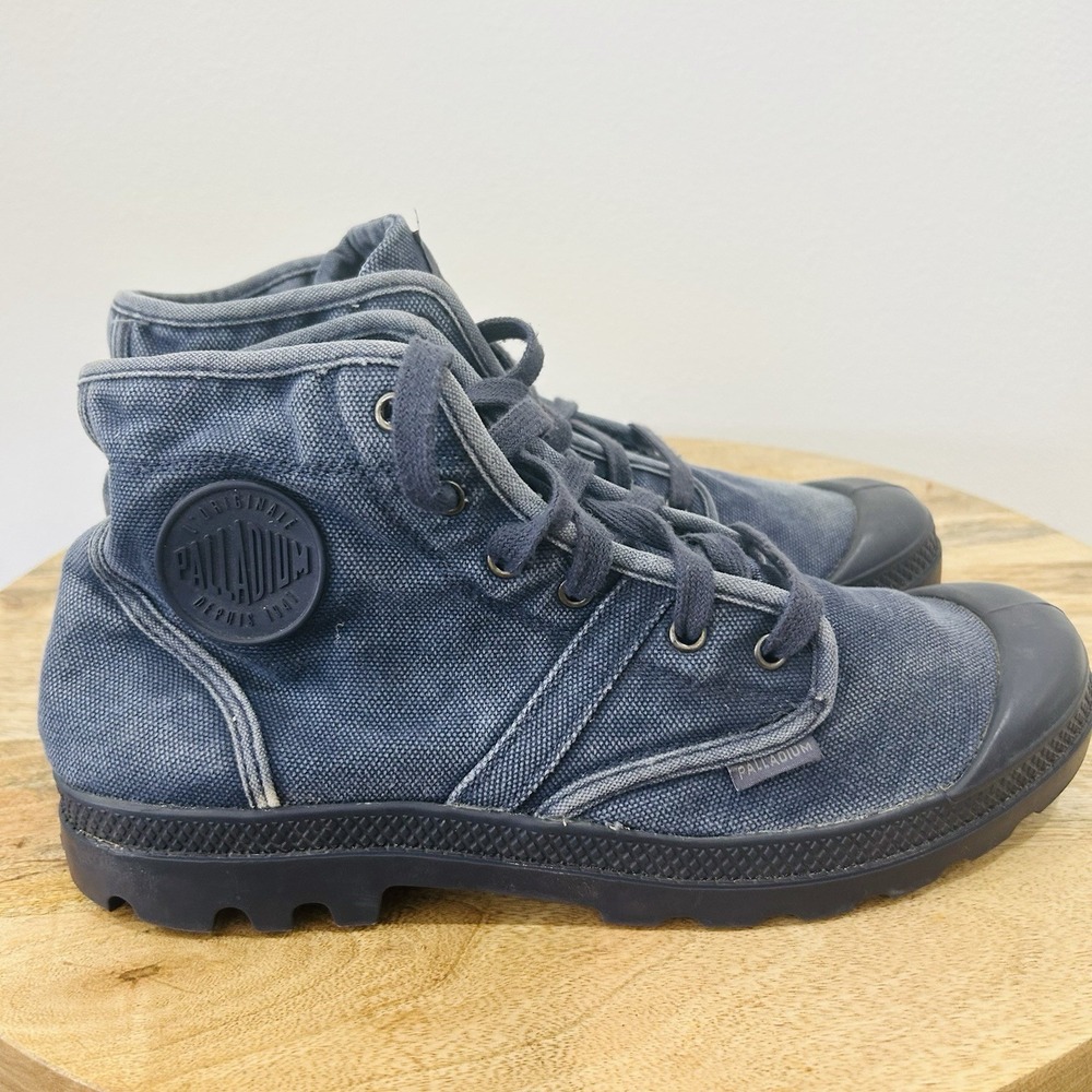 Palladium Pampa Hi Woodline Lace Up Canvas Rugged Ankle Boot Denim Mens Size 11